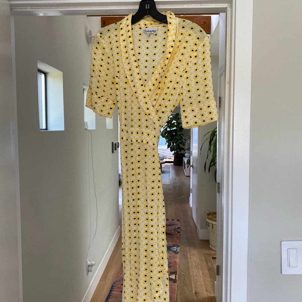 Ganni sunflower dress